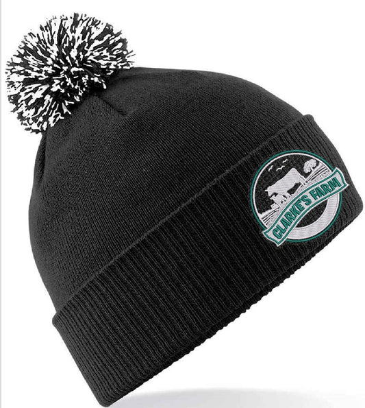 Bobble Beanie Hat (With Embroidered Logo)