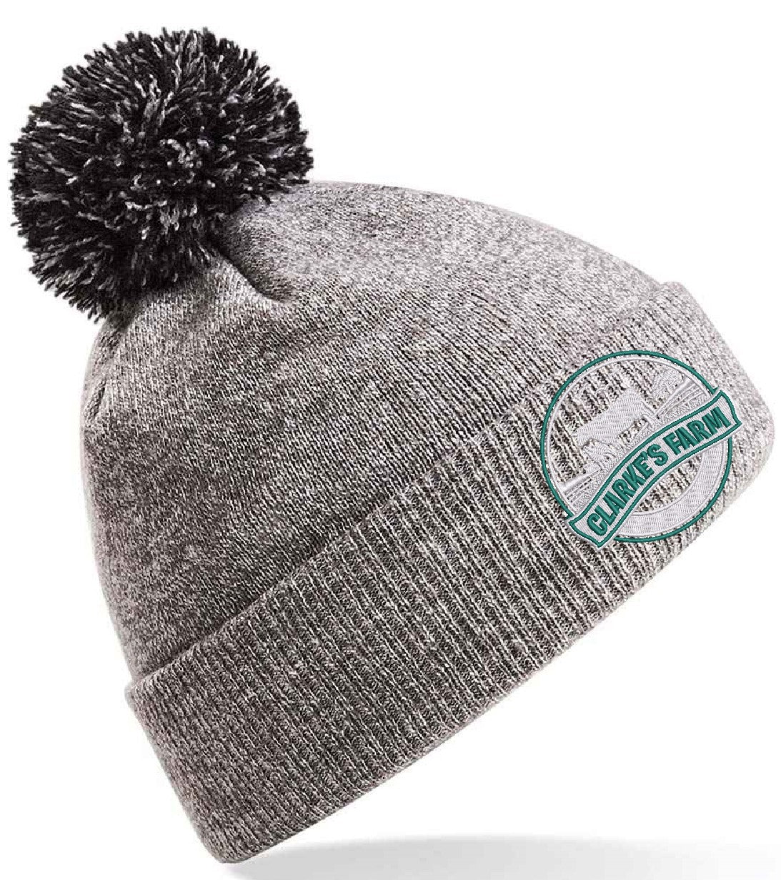 Bobble Beanie Hat (With Embroidered Logo)