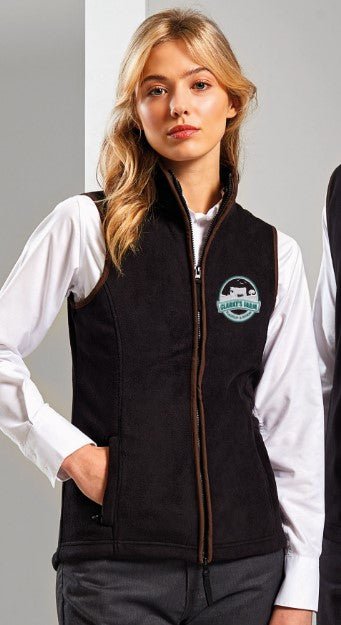 Ladies Fleece Gilet (With Embroidered Logos Front & Back)