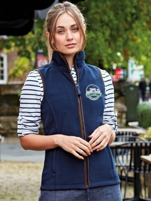 Ladies Fleece Gilet (With Embroidered Logos Front & Back)