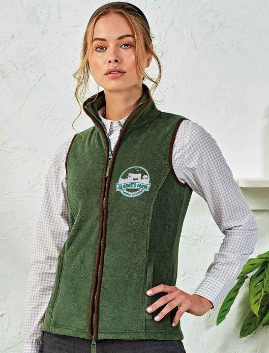 Ladies Fleece Gilet (With Embroidered Logos Front & Back)