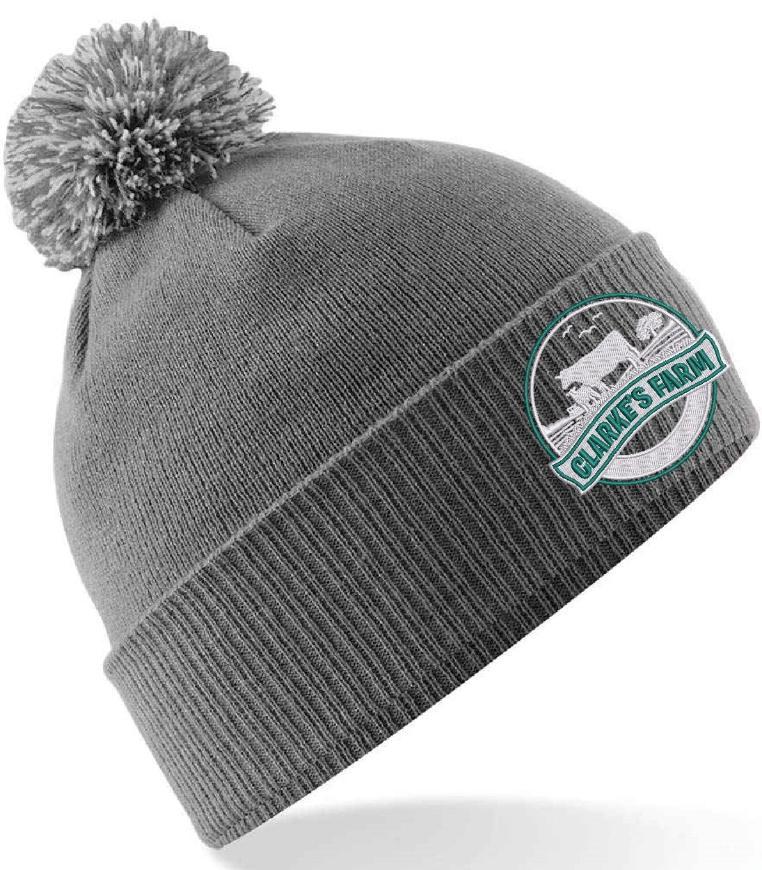 Bobble Beanie Hat (With Embroidered Logo)