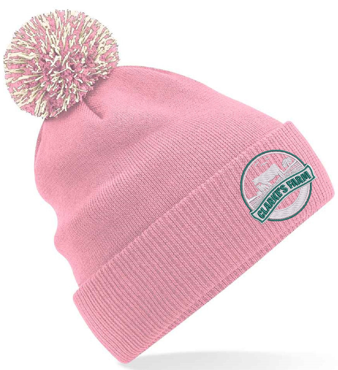 Bobble Beanie Hat (With Embroidered Logo)