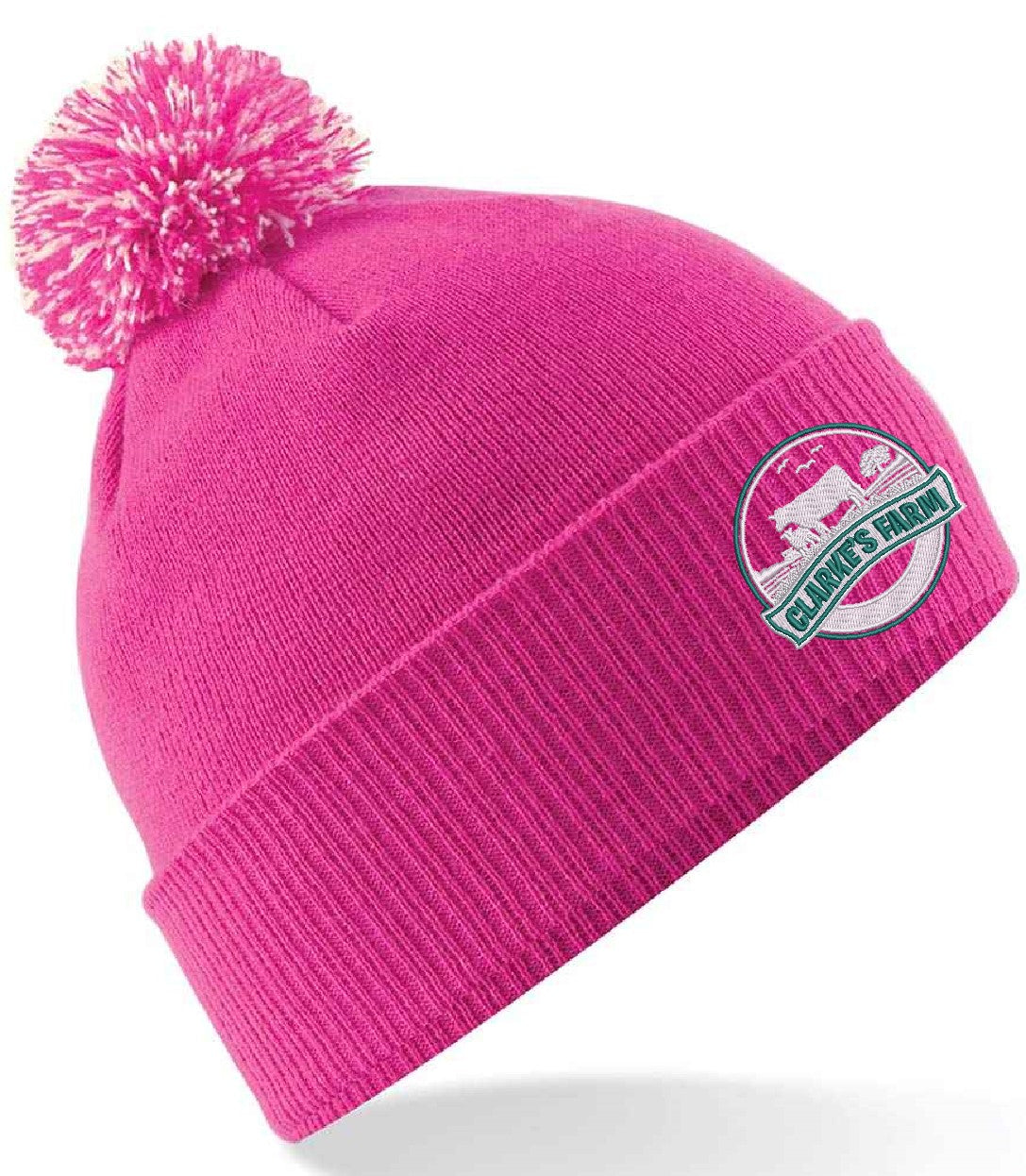 Bobble Beanie Hat (With Embroidered Logo)